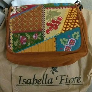 Suede Patchwork Isabella Fiore Purse. Satchel.